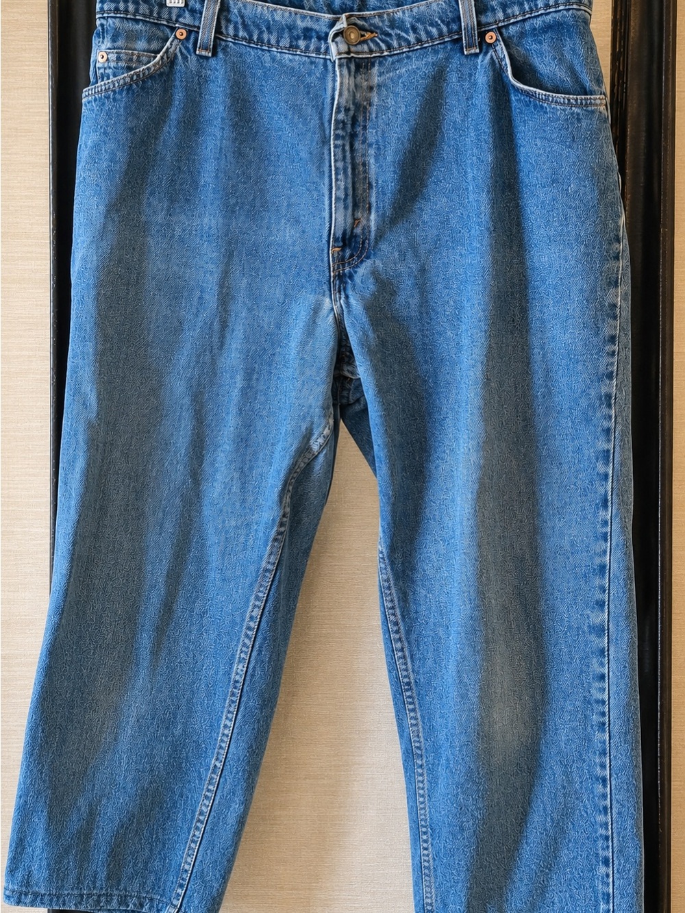 Vintage Women’s Levi Jeans with Orange tab cropped inseam size 18